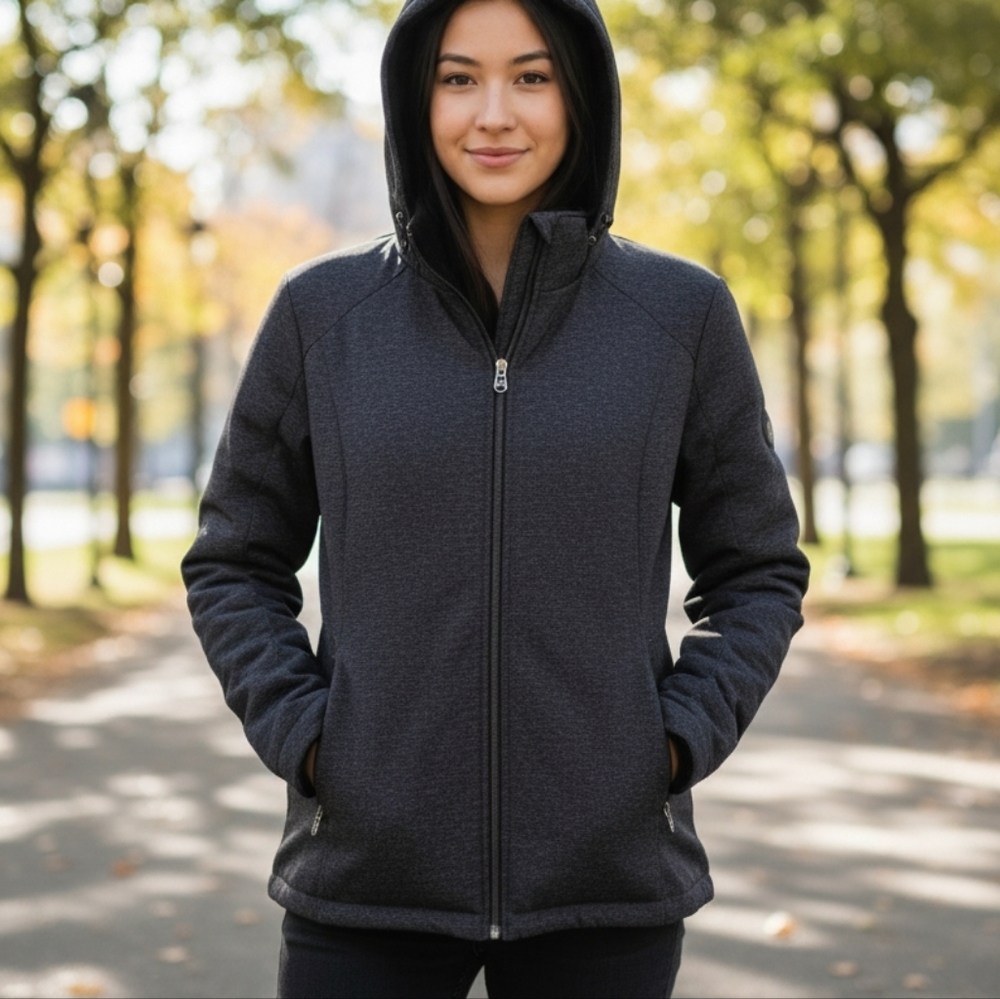 Zero Xposur Women's Dark Gray Hooded Jacket Women's Size Extra Large XL